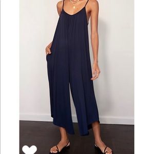 Z Supply flared jumpsuit in black iris